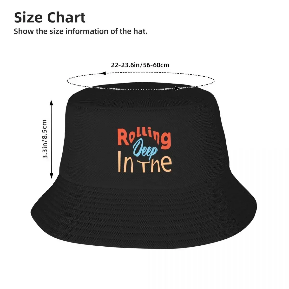 2025 New HatRolling In The Deep Bucket Hat Rugby Military Cap Man Golf  Sun Hats For Women Men's
