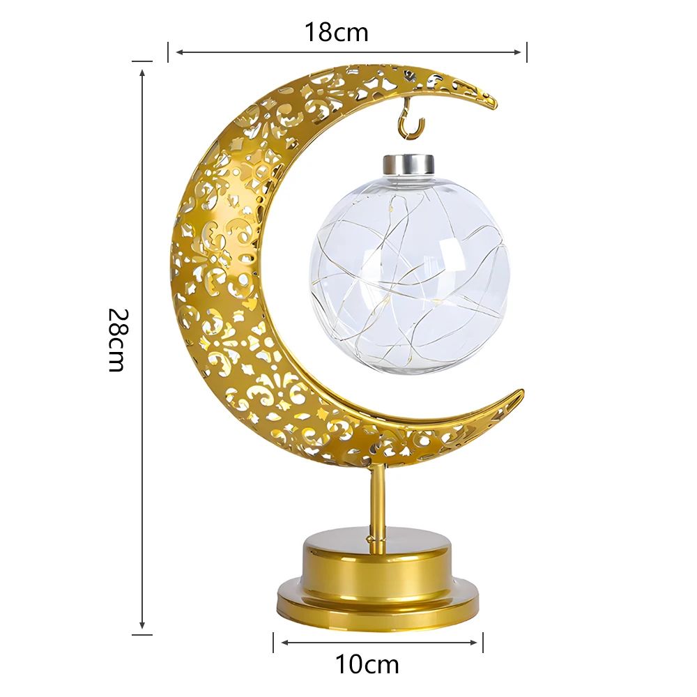 المحمولة عيد الميلاد ليلة ضوء خمر ستار القمر ديكور الجدول العين رعاية الدافئة توهج اللاسلكية LED لمبة مكتب عطلة ديكور هدية #4