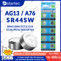 1.55V LR44 AG13 A76 303 357 PX76 G13A LR1154 SR44 Button Batteries For Watch Toys Remote SR43SW AG 13 Cell Coin Alkaline Battery