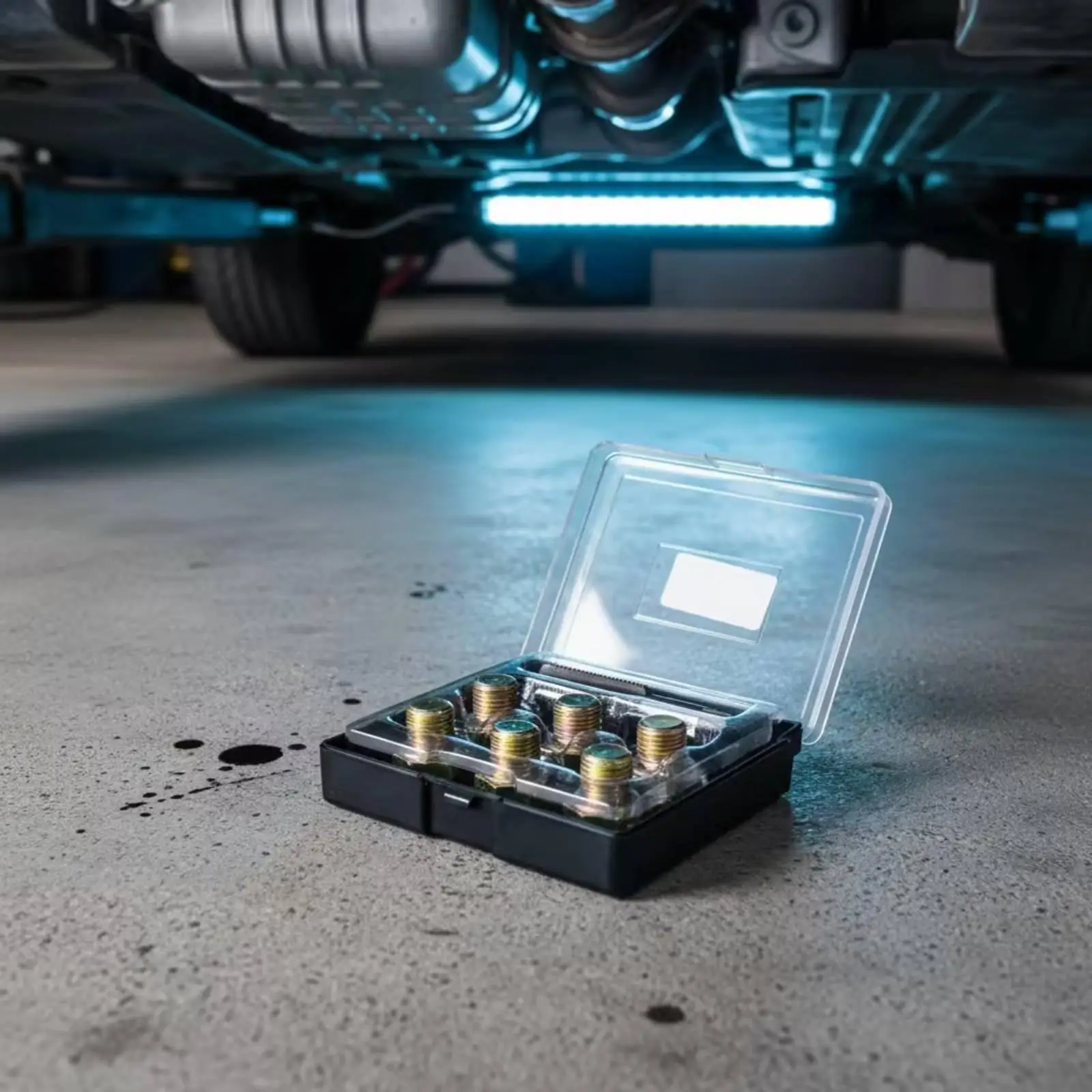 Automotive Thread Repair Kit for Oil Pan Stripped Threads with Drain Plug Screws and Washers Metric Steel