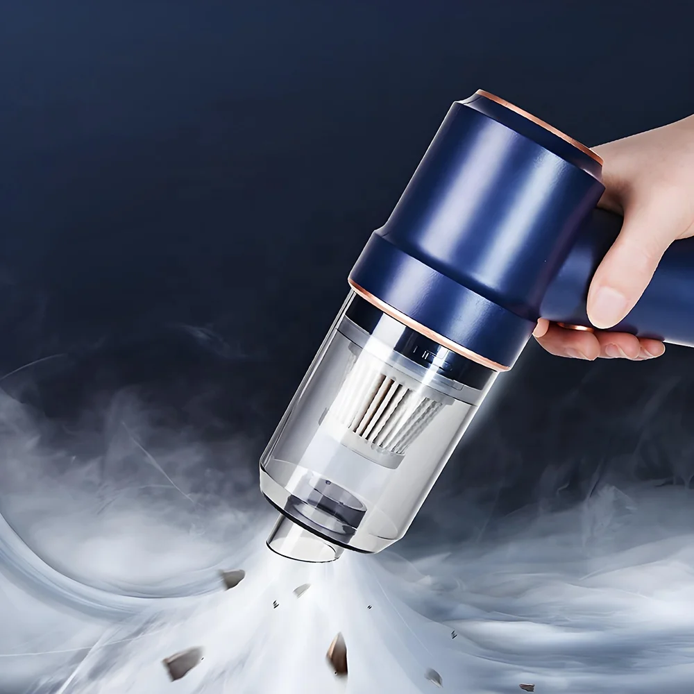Portable Handheld Blowing and Suction Integrated Car Coffee Powder Cleaner Led Lighting Mini Wireless Vacuum Cleaner