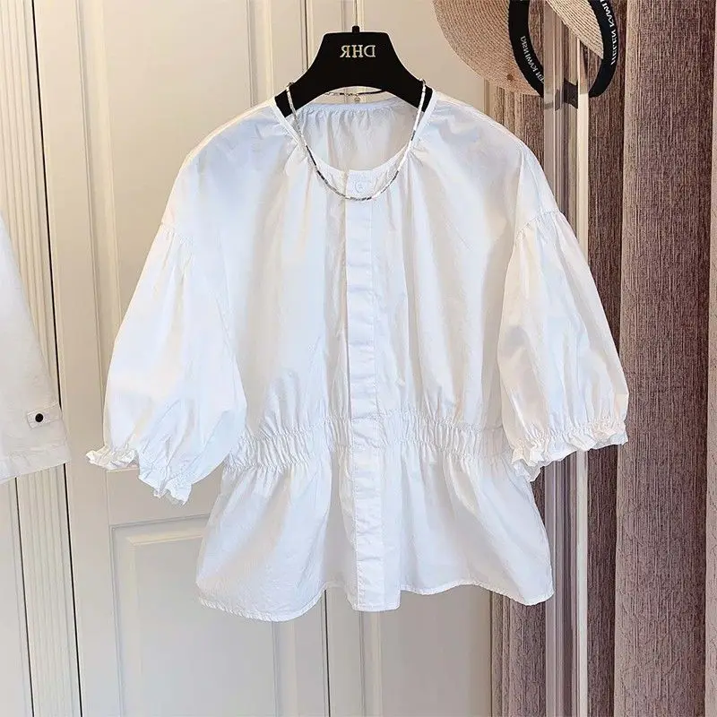 OCEANLOVE Shirts&blouses Women Tops Solid Sweet Spring Summer Simple Blusas Feminina Korean Fashion Loose Elegant Camisas