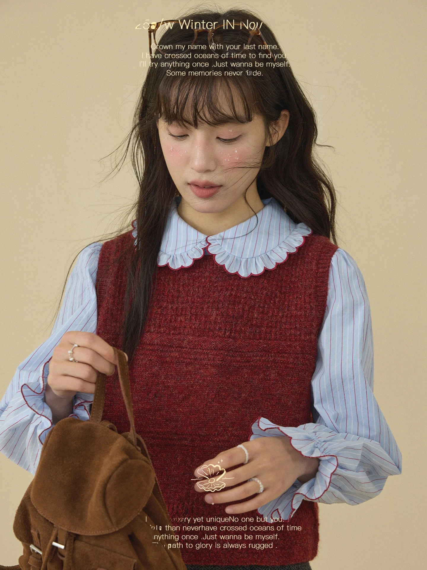 

Вязаный жилет Nov Et Vintage Texture для женщин, с круглым вырезом, на пуговицах, из шерстяной смеси, повседневный, модный