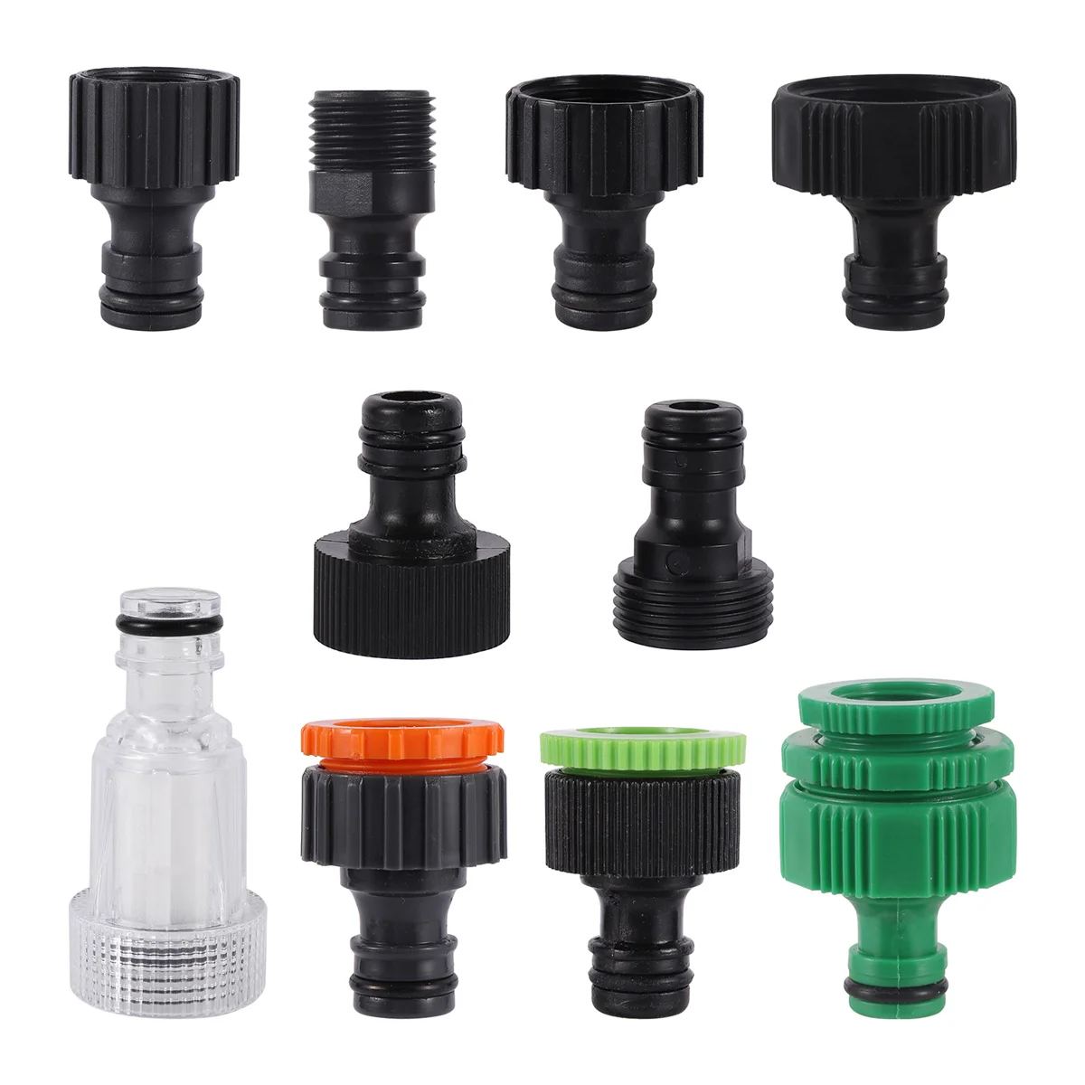 Joendocte-Pistolet à eau à filetage mâle et femelle, connecteurs rapides en plastique, 16mm, 1/2 pouces, raccord d\'irrigation pour jardin et grotte