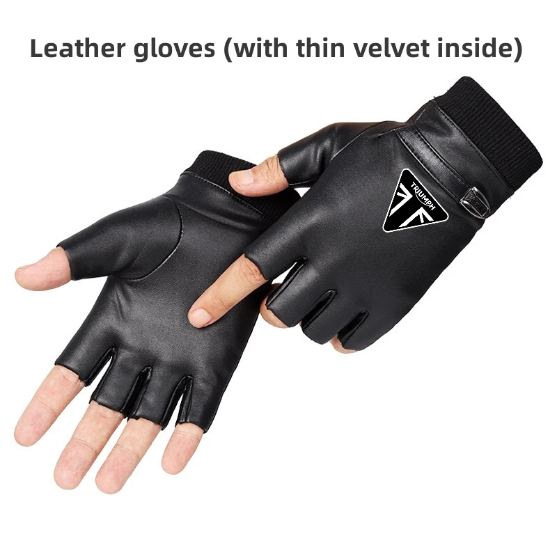 For TRIUMPH Customization Motorcycle Accessories leather Gloves Warm Gloves Windproof Gloves Motocross Gloves