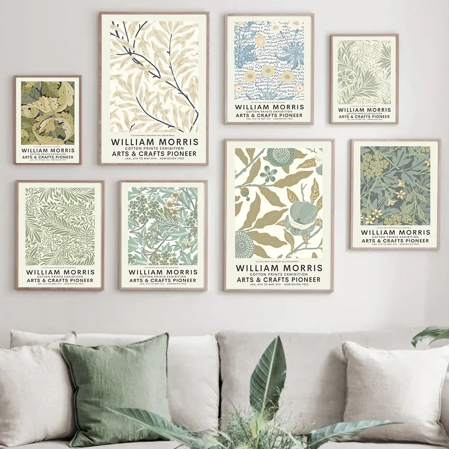 William Morris Museum Exhibition Gallery Wall Art Canvas Painting Nordic Posters And Prints Wall Pictures For Living Room Decor