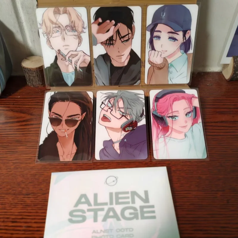 

Dongman Alien Stage Ootd Photocard 6 Pieces Paper Collectible Cards Ivan Till Sua For Anime Fans Collection Decoration
