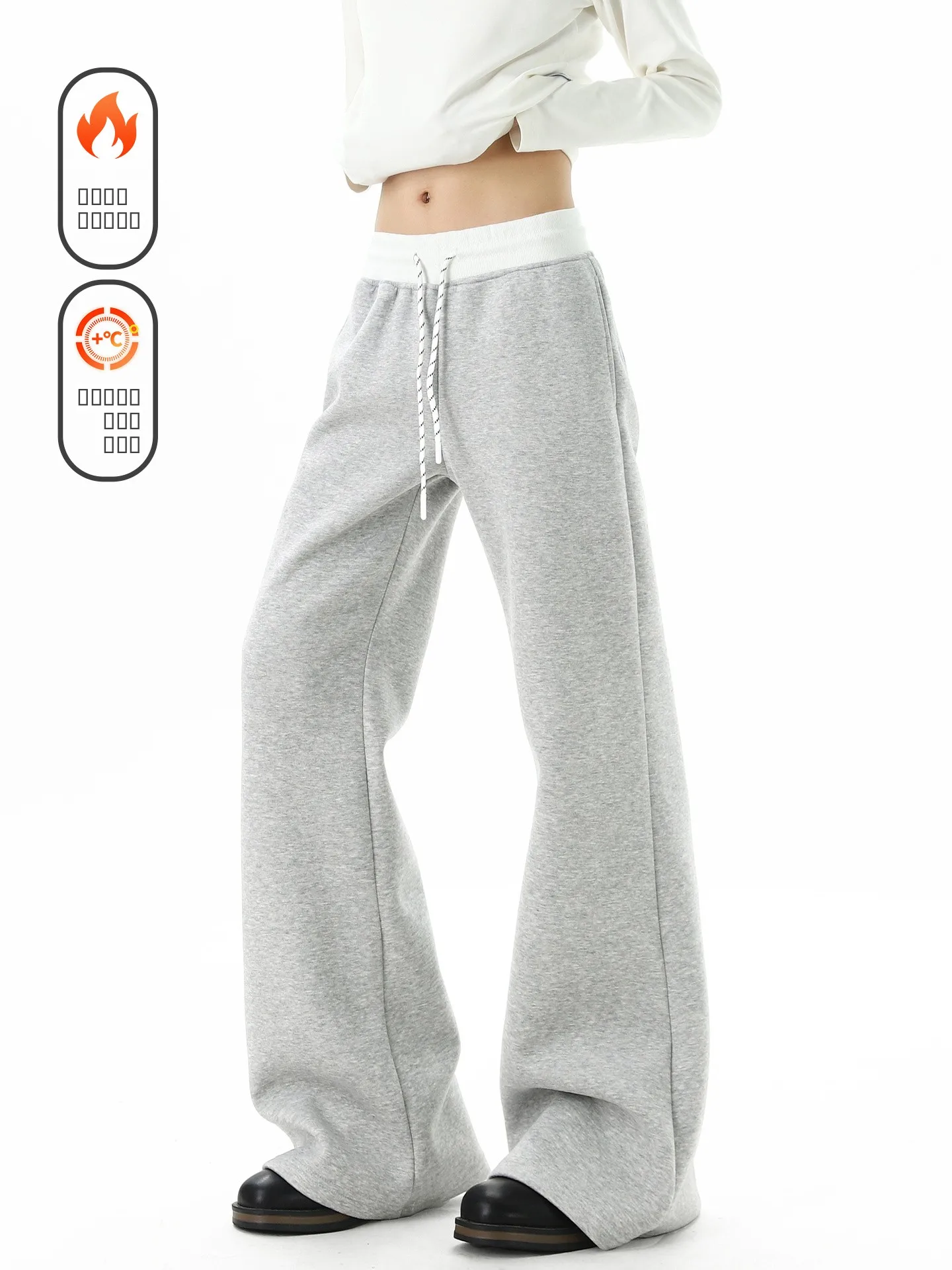 

Теплые мужские повседневные брюки с флисовой подкладкой, американский стиль, на резинке, широкие штанины, термо, комфортные, свободного кроя, для молодежи...