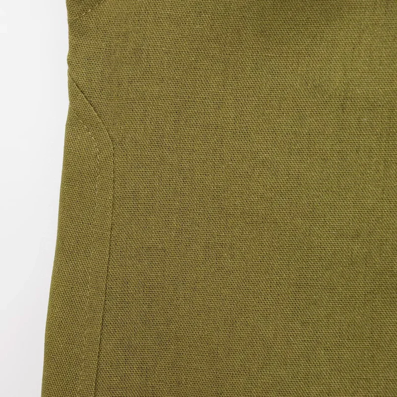 HXAO ノースリーブドレス 2025 レディース 夏 グリーン リネンワンピース カットアウト バックレス エレガント レディースドレス ビーチ カジュアルドレス