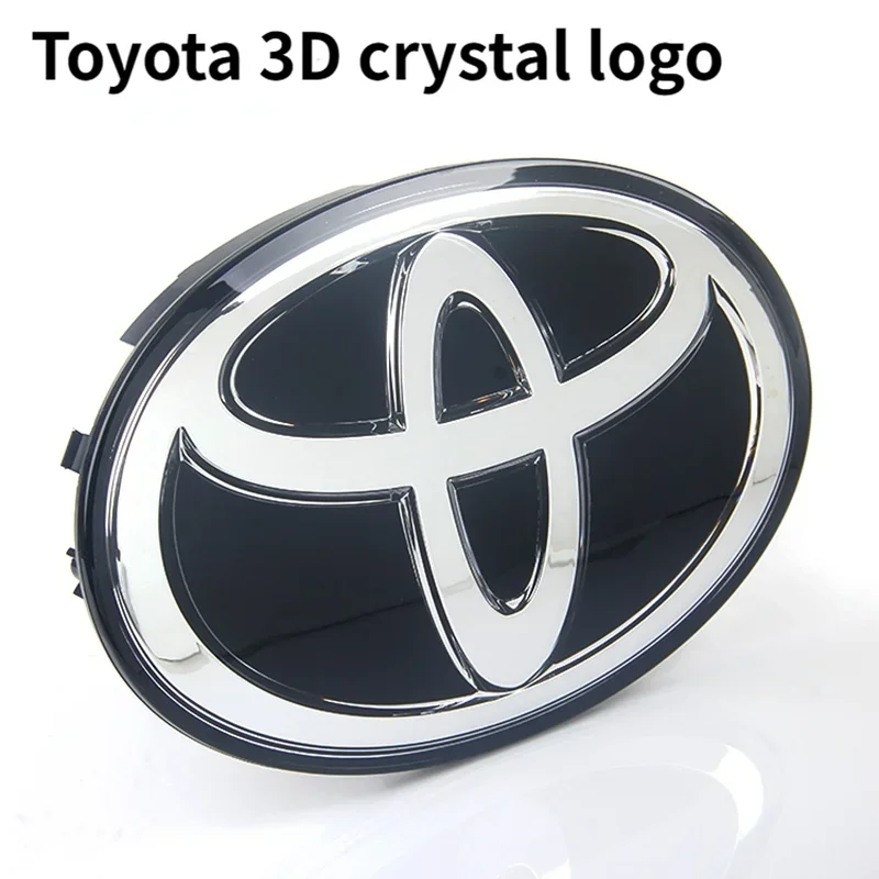 High Quality 3D Car Logo Emblem for Toyota Corolla Camry RAV4 LANDCRUSER Highlander Wish, Perfect Fit on Front Grill and Hood