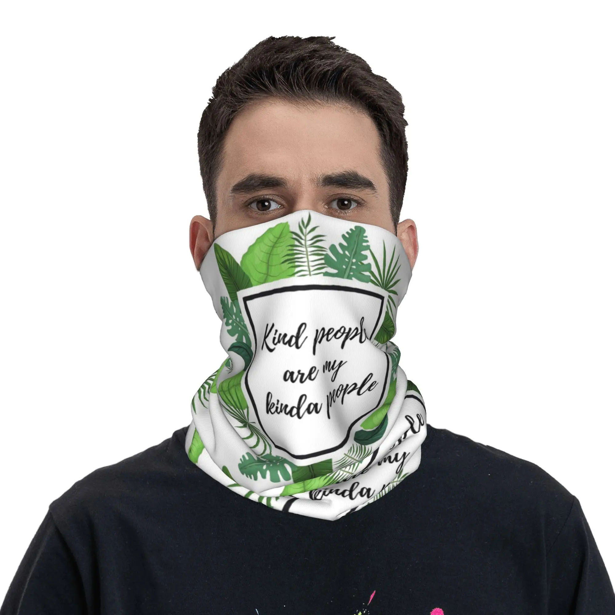

Kind People Are My Kinda People Bandana Neck Cover Printed Magic Scarf Headwear Cycling for Men Women Adult Breathable