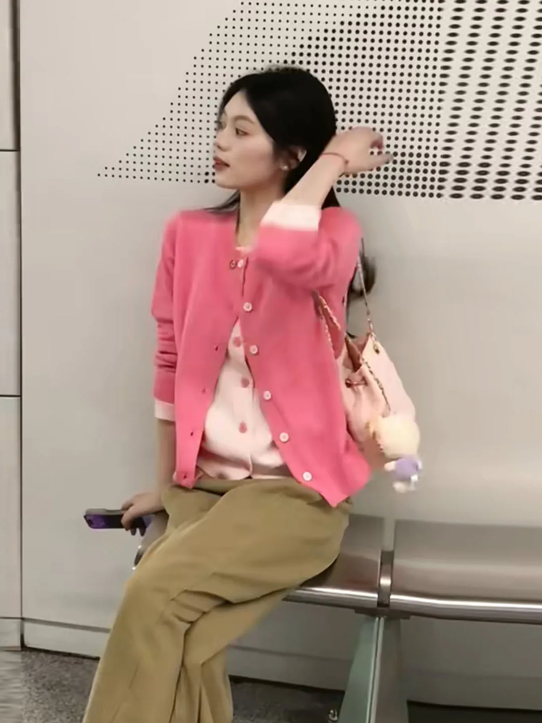 

Корейский шикарный цветной свитер, пальто, женское свободное тонкое круглое Ne, милое вязаное верхнее многослойное пальто, весна-осень, мода