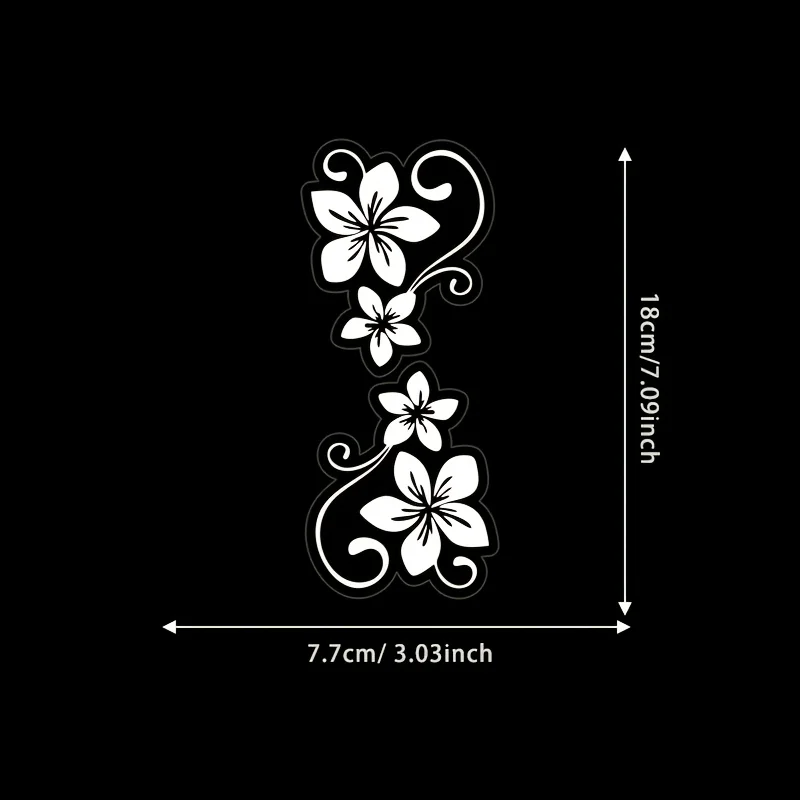1PC Morning Glory Flower Sticker Waterproof Removable Vinyl Decal Car Mirror Makeup Mirror Decoration Self Adhesive