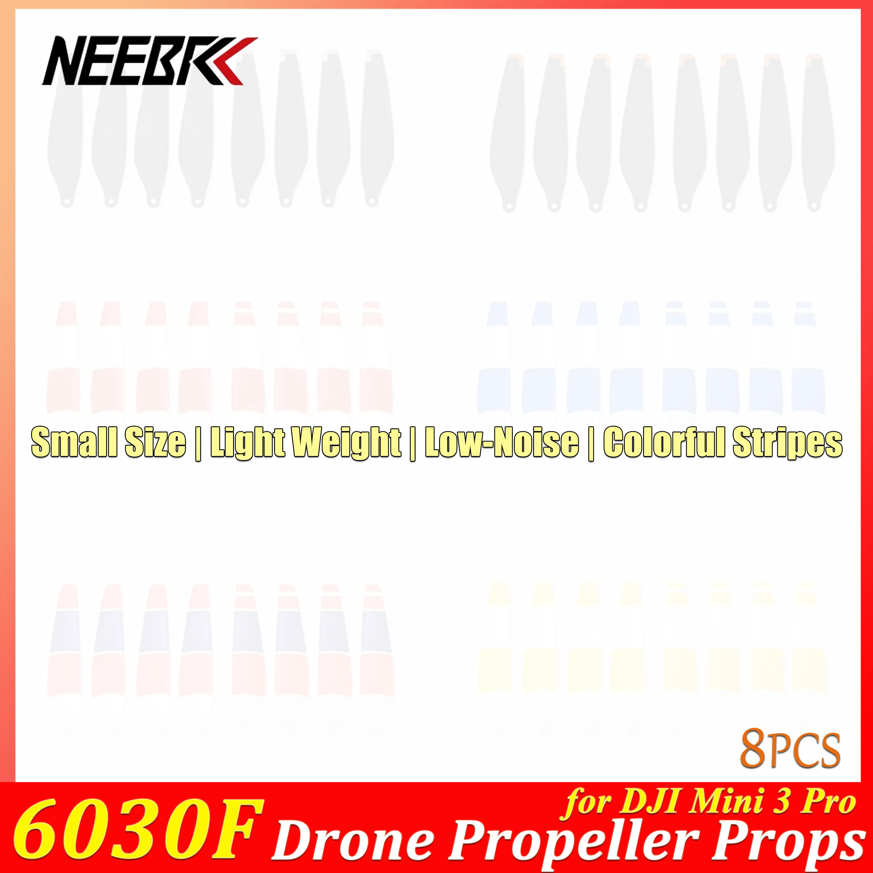 8PCS 6030F Drone Propeller Props Blade Light Weight Low-Noise for DJI Mini 3 Pro RC Quadcopter Toy Replacement Spare Accessories