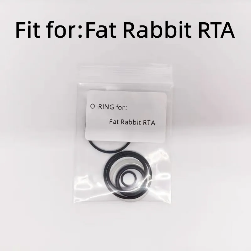팻 래빗용 고무 실리콘 도장 O링, RTA 액세서리, O형 블랙, 5 팩