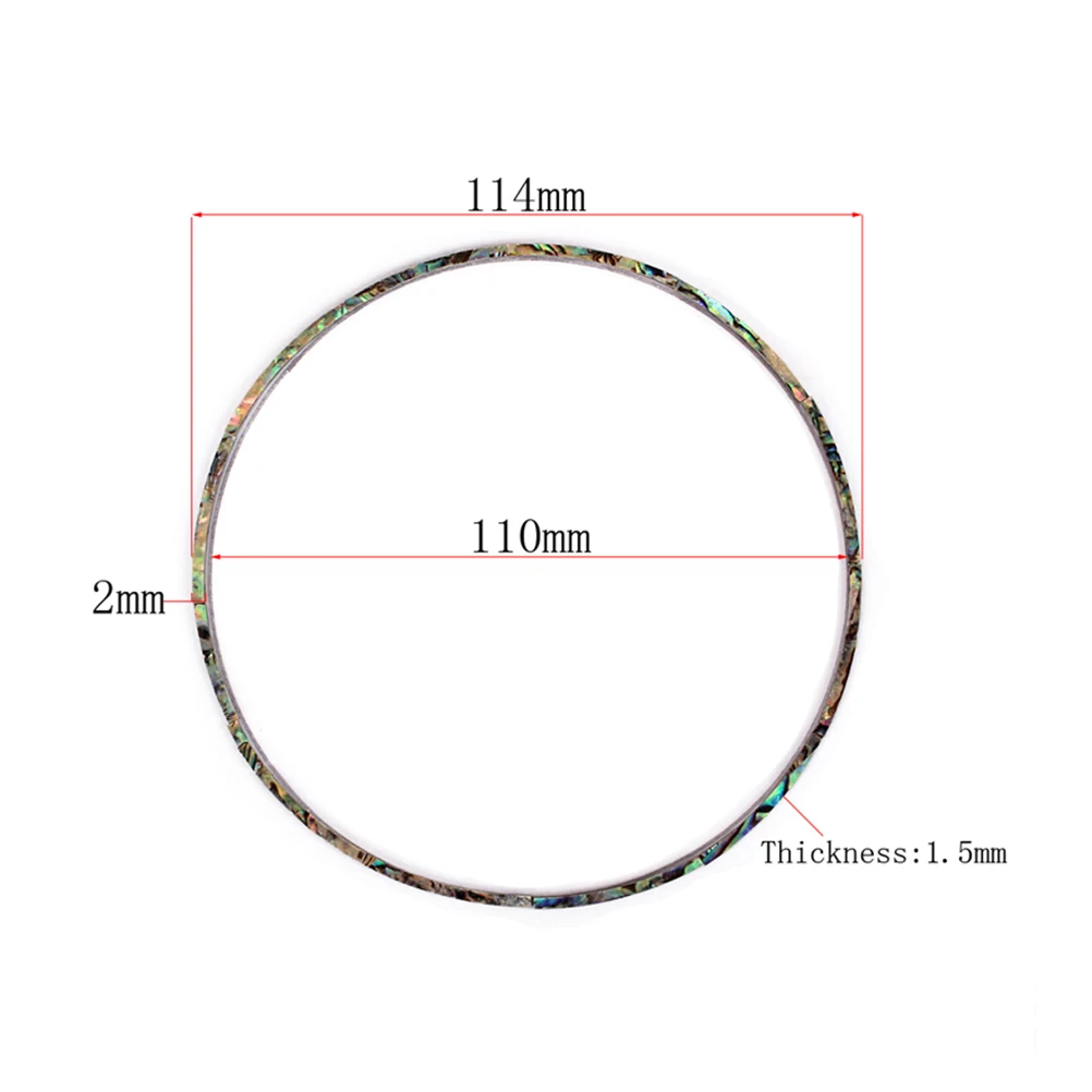 

12pcs 2Mm Guitar Rosette Shell Strips Paua Abalone Curved Sound Hole Inlay Decorative Parts Easy Apply Remove No Damage Shell