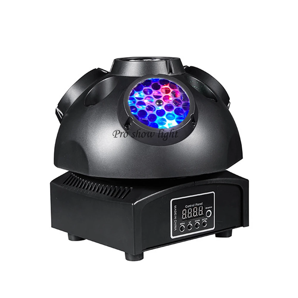 60W LED Moving Head DJ Light 4IN1 Effect Portable Moving Head Lights DMX Control Lazer Light Stage Strobe Pattern Lights for Bar