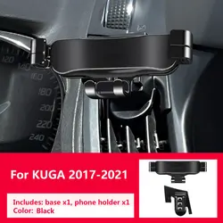Car Phone Holder For Ford KUGA 2017 - 2021 Gravity Navigation Special Bracket Rotatable Support Clamping Accessories