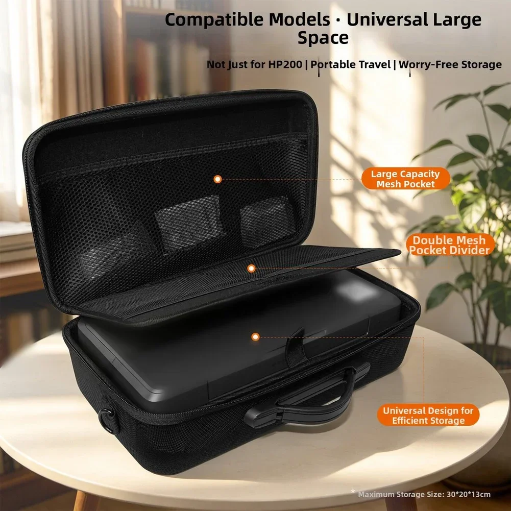 Carrying Case Storage Shoulder Bag Hard Shell Printer Carrying Case for HP OJ200/250 Storage Printer Bag Shockproof Travel-ready