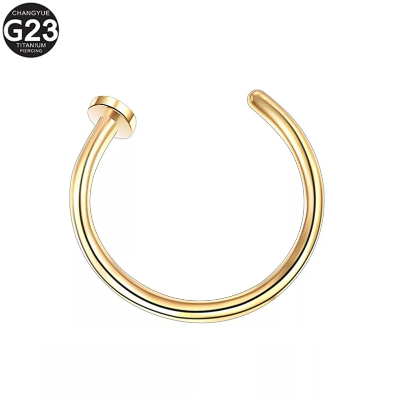 1PC G23 Titanium Piercing Earrings Septum Cartilage Nose Ring Ear Cartilage Helix Tragus Fashion Body Piercing Jewelry 18-20G