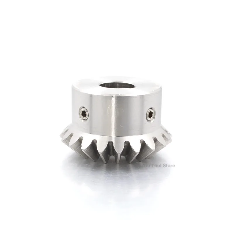 1PCS 90 Degree 1.5 Mod Bevel Gear Speed Ratio 1:1 20/25/30 Teeth Meshing Angle Gear 304 Stainless Steel Round Bore & Keyway Bore