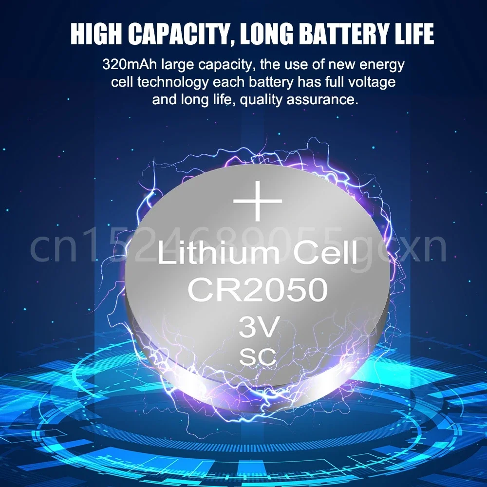 بطارية ليثيوم للأزرار لمراقبة ضغط إطارات السيارة ، بطارية درجة حرارة عالية ، 3 فولت ، 1.3 مللي أمبير في الساعة ، CR2050 ، 1-10 لكل لوت