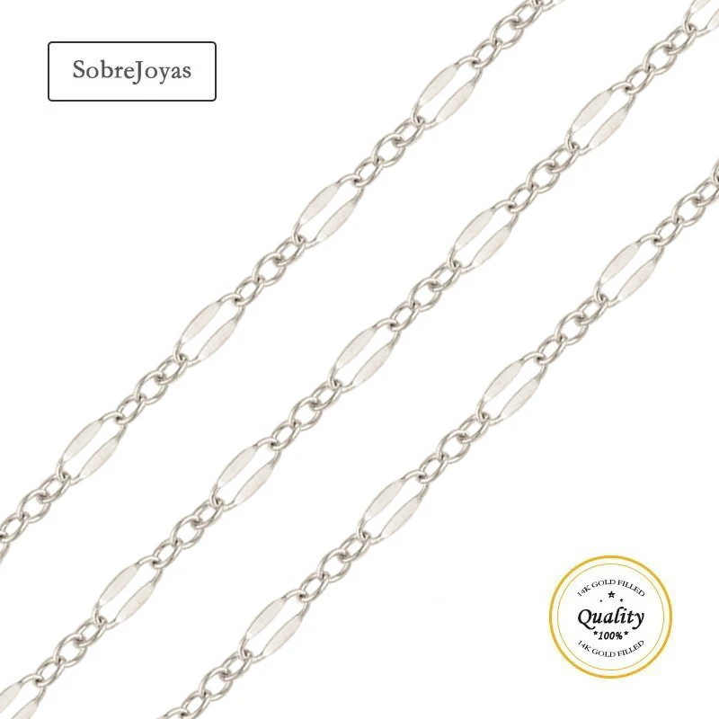 

Lip Piece Chain 925 Sterling Silver Unfinished Chain 2.1MM Chain Necklace jewelry Minimalist Sterling Silver Chain DIY Jewelry