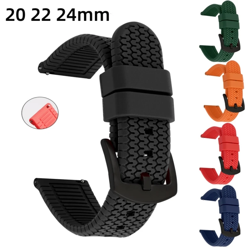 Breathable Strap for Citizen Seiko Huawei IWC Watch Waterproof Diving Watch Strap Sport Bracelet 20mm 22mm Silicone Belt