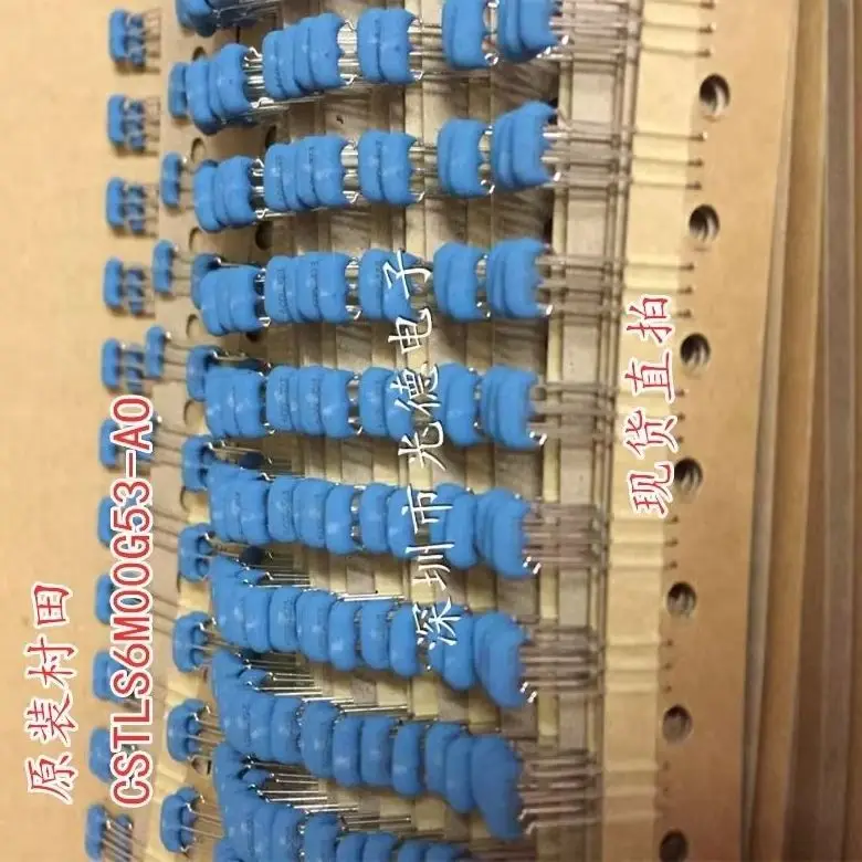100PCS/ original  ceramic crystal oscillator CSTLS6M00G53-AO 6MHZ 6.000MHZ 600G straight plug 3 feet