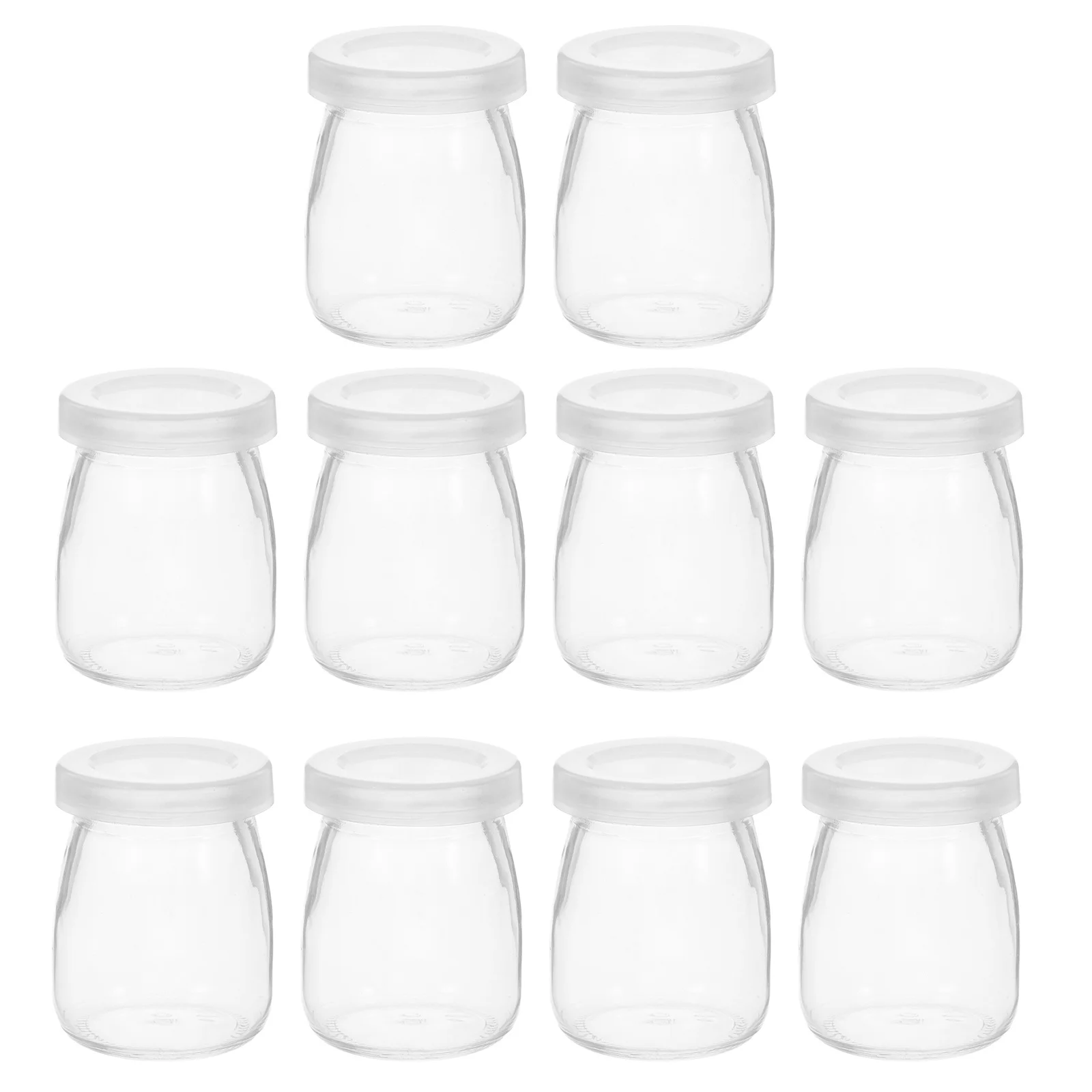 

10Pcs Glass Dessert Cups Clear Pudding Jars for Mousse Jelly Jam Ice Cream Transparent Containers Birthday Banquet Table Decor