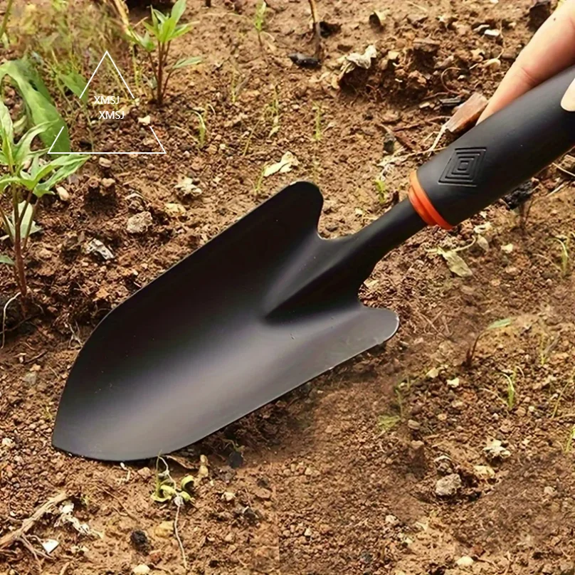 

XMSJ Durable Metal Gardening Shovel with Ergonomic Black Handle & Orange Accents - Perfect for Planting Flowers, Vegetables