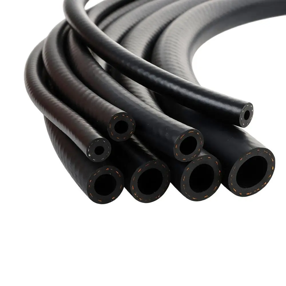 New Multifunctional Car Fuel Hoses ID 4 5 6 8 10 12 14mm with Pipe Clamp NBR Oil Resistant Hose Vacuum Hose