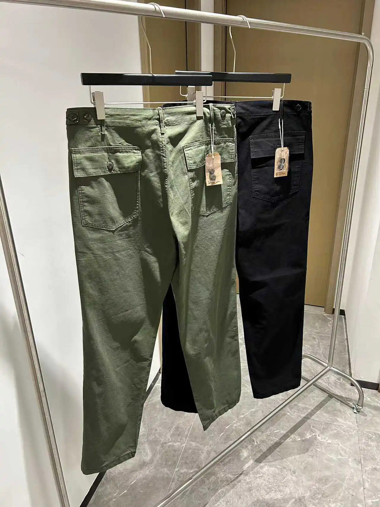 

Japanese Sle Military Wind Waed Casual Pants Straight Leg Long Trousers Workwear Comfortable Breathable Summer Jeans