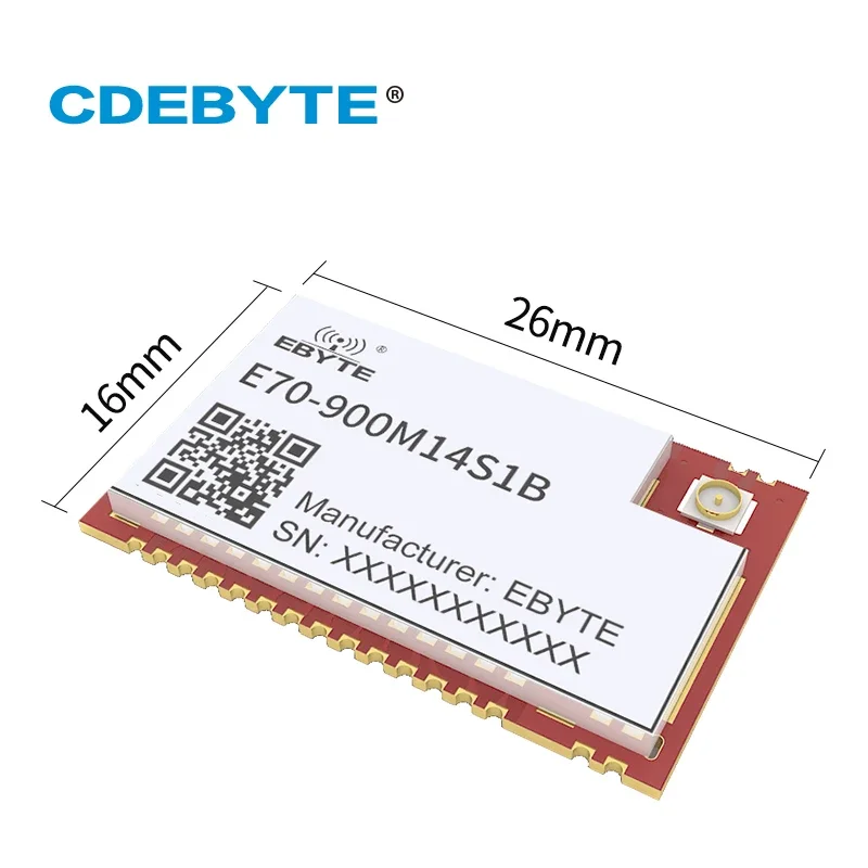 CC1312R SOC 14dBm Dual Band 868/915MHz CDEBYTE E70-900M14S1B 1.5km IPEX/Stamp Hole SMD GFSK High-speed Continuous Transmission