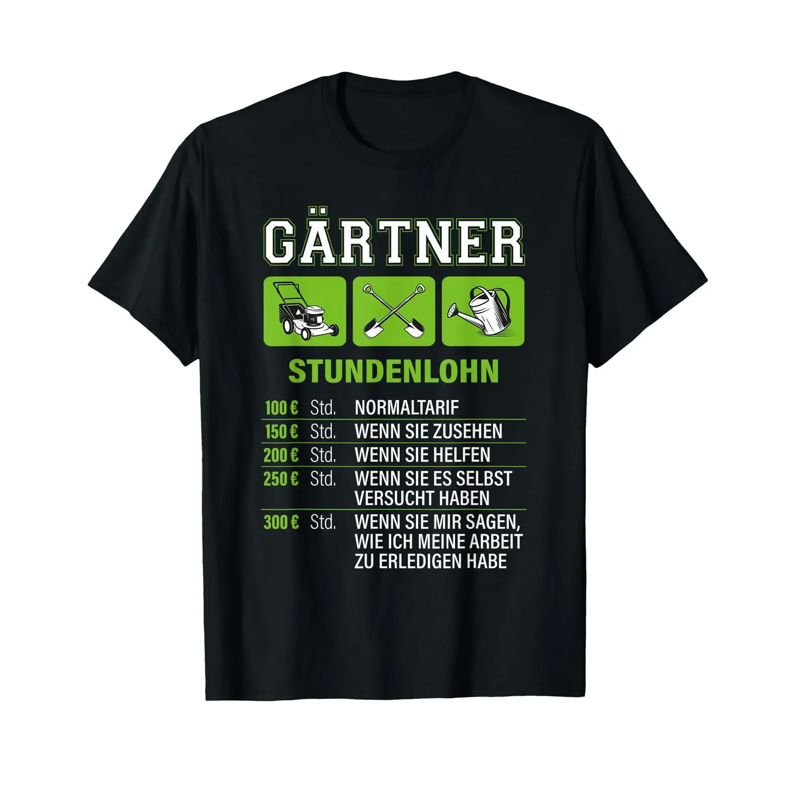 Craftsman gardener hourly wage nursery horticulture landscaping T shirt vintage Washed streetwear homme Versatile graphic