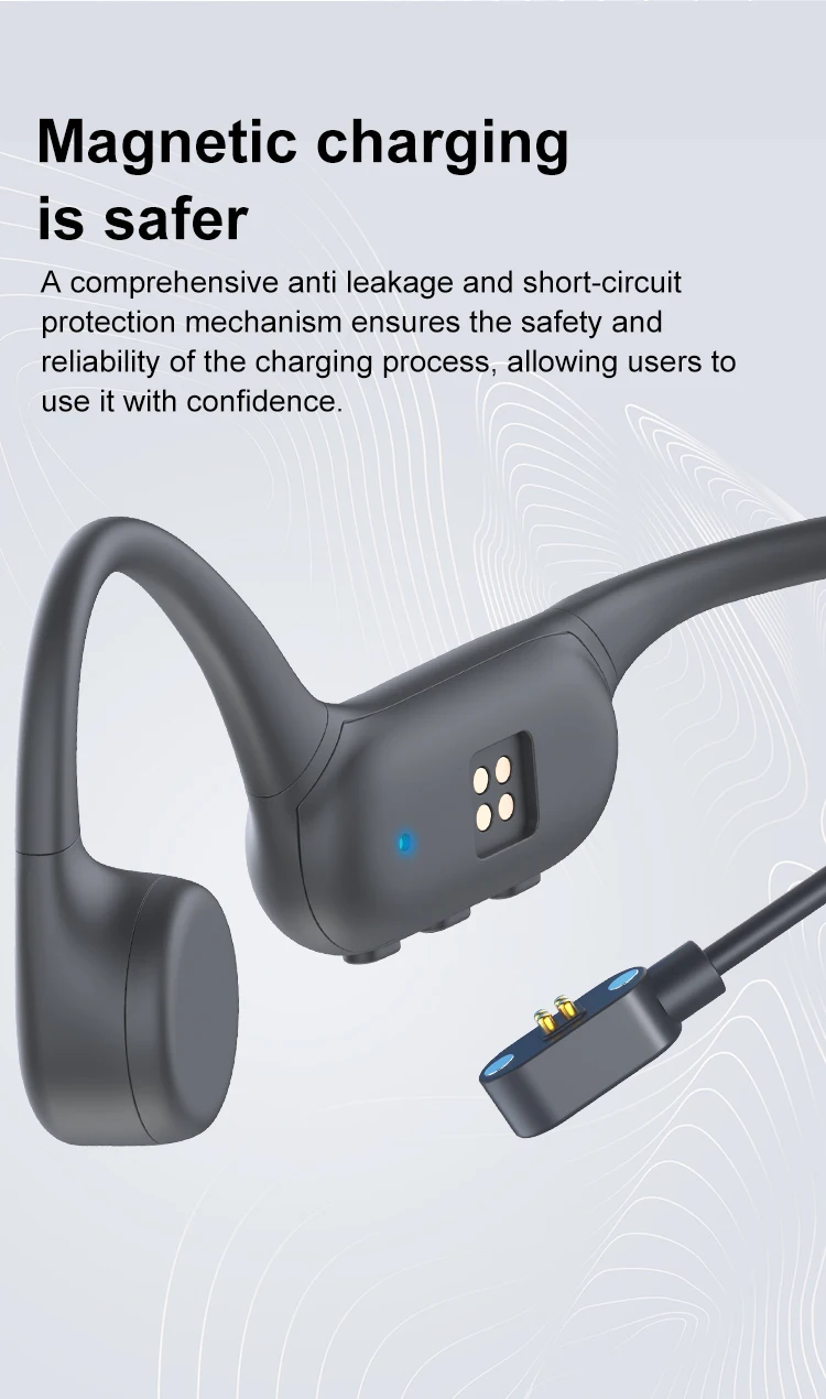 Bluetooth 5.4 Bone Conduction Earphones IPX8 Waterproof MP3 Player Hifi Ear-hook Wireless Headphone With Mic Headset For Swimmin