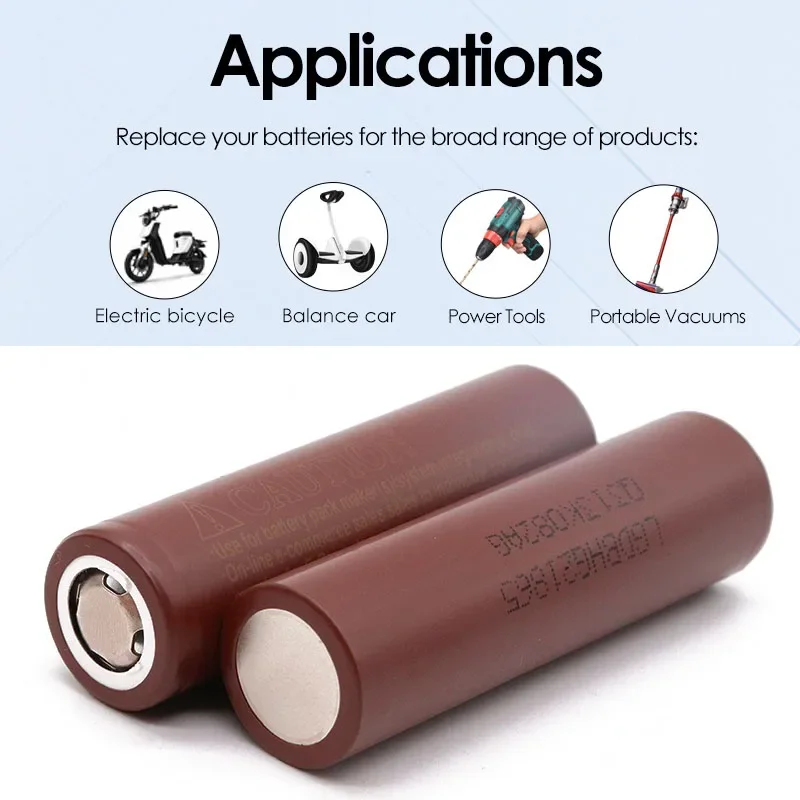 18650HG2 Battery 3000mAh 20A High Drain Rechargeable Li-ion Battery for Electric Drill Angle Grinder Screwdriver Vape Flashlight