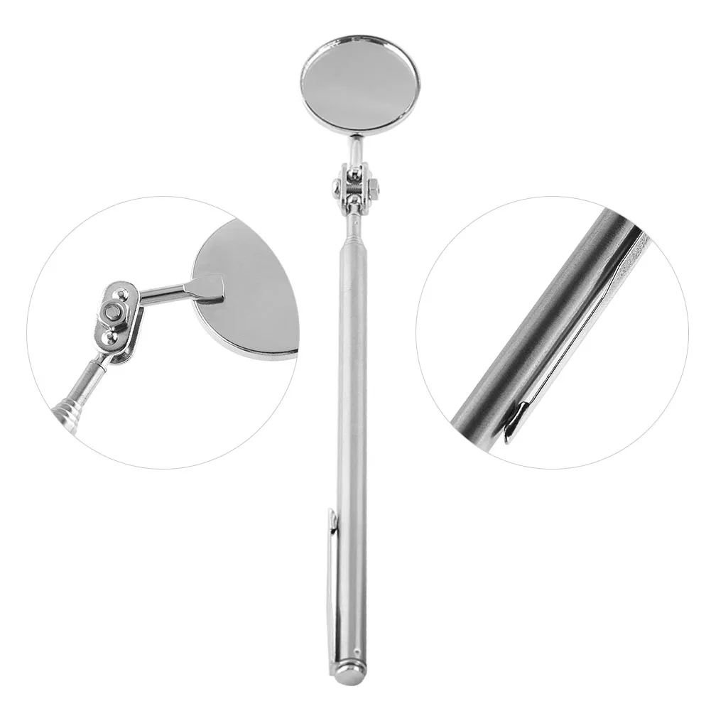 Car 360° Inspection Mirror Telescoping Mirrors Extend Mechanic Tools Inspection Mirror Telescopic Handle Auto Repairing Tools