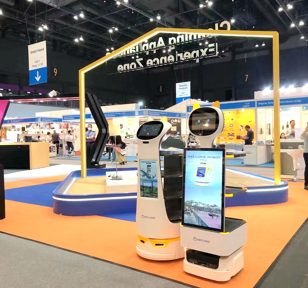 Mall Robot AI AD Robotic Store Lead Make Route Mobile Commercial Display Advertising Robot for Mall
