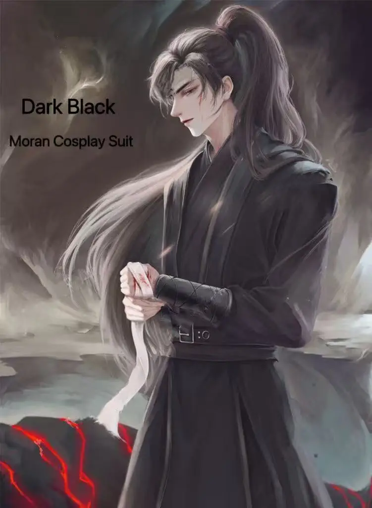 

Dark Black Moran Cosplay Costume Boys Girls Classic Game Anime Clothing Halloween Event Street ErHa Knight COS Suit Full Set