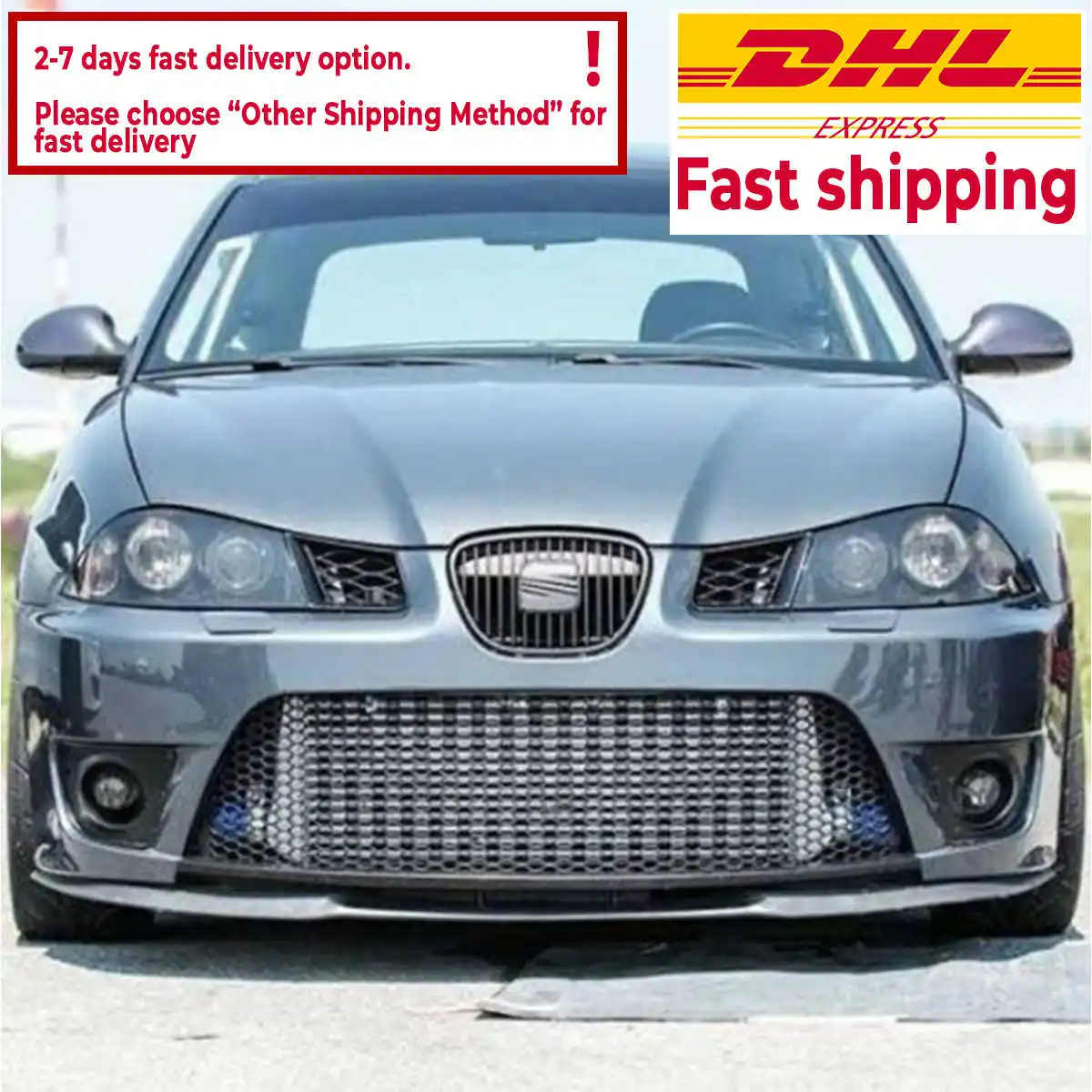 MK4 6L for Seat Ibiza-08 CUPRA R front SPOILER front bumper Euro Spoiler lip universal 3 pcs body kit