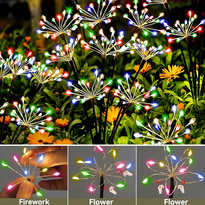 Flower Design Solar Light Semi Recessed Plastic Lawn Street Light for Villa Garden Driveway Patio Courtyard Outdoor Decoration