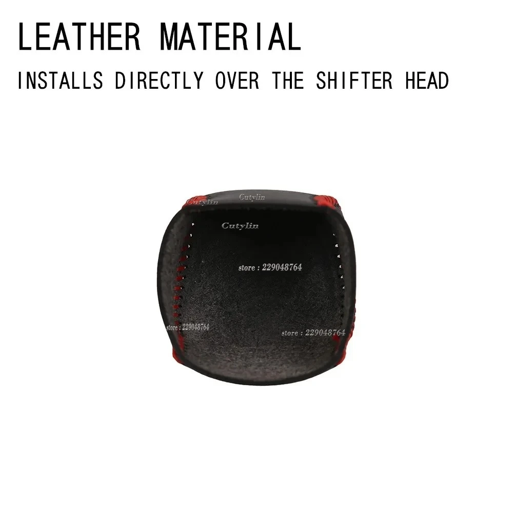 For Mazda CX-60 CX60 2022-2024 For CX90 CX80 2024 2025 Car Leather Head Knob Gear Shift Collars Handbrake Grip Cover Accessories