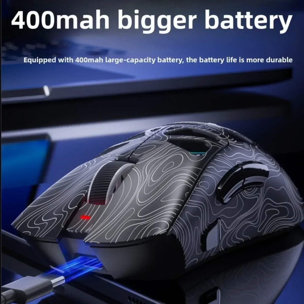 AULA SC620 E-sport Mouse Nirkabel 3 Mode Bluetooth Mouse Gaming Ringan Dapat Diisi Ulang dengan Pencahayaan RGB Menggunakan Hadiah Ergonomis