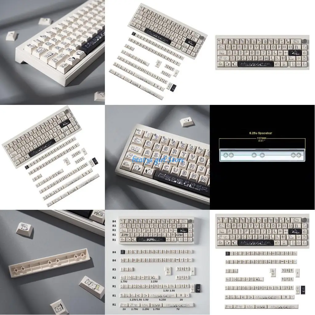 

C7AB Personalize Keycaps 148PCS Keycap Set for Mechanical Keyboards 148keys