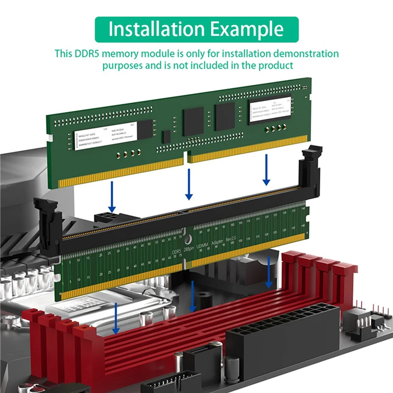 Adattatore AM-2X DDR5 U-Dimm 288 pin Scheda di protezione test memoria Ddr5 con chiusura corta