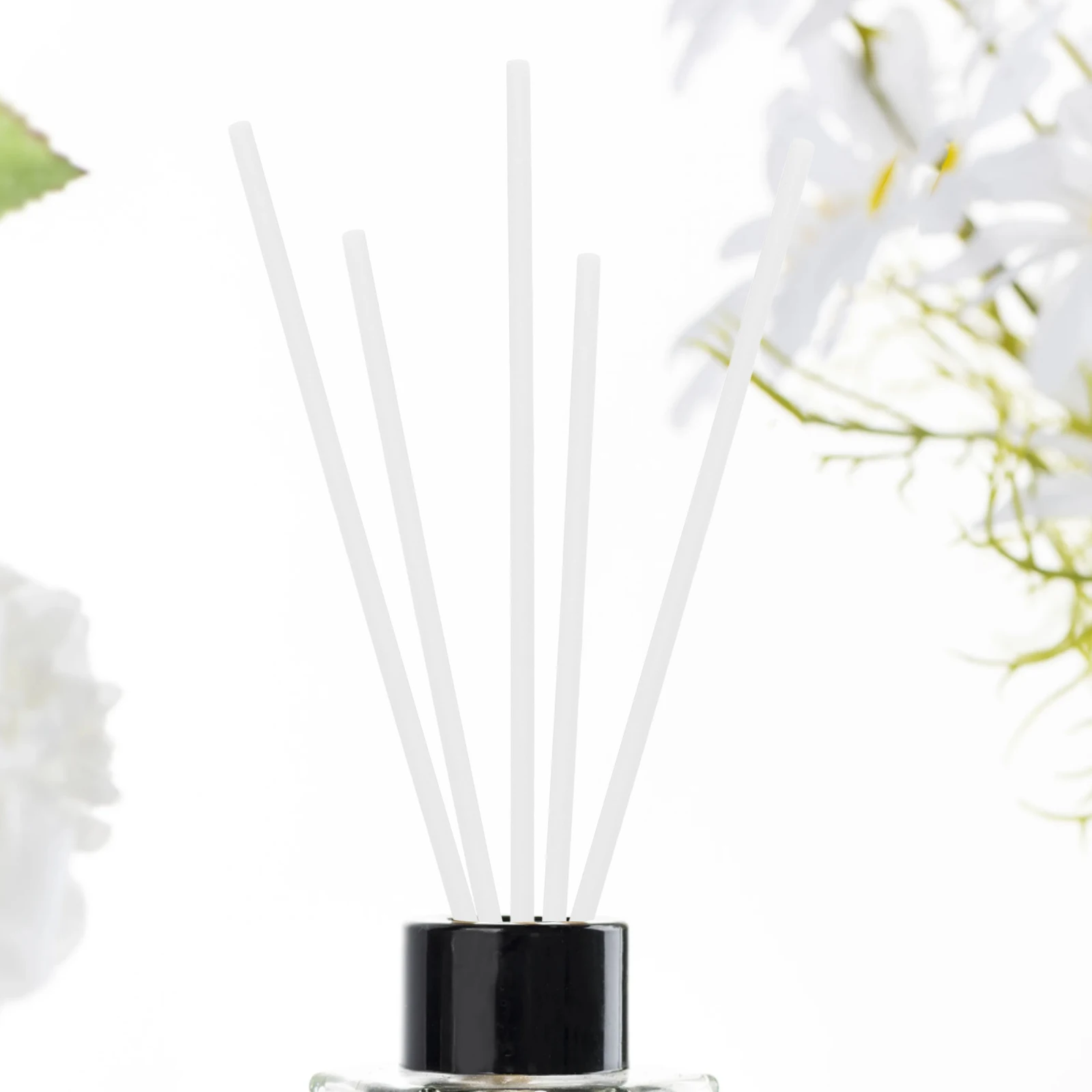 

50pcs Essential Oil Diffuser Sticks 4Mm Fiber Aroma Sticks Refill Black Wood Scent Diffuser Replacement Relaxing Aromatherapy