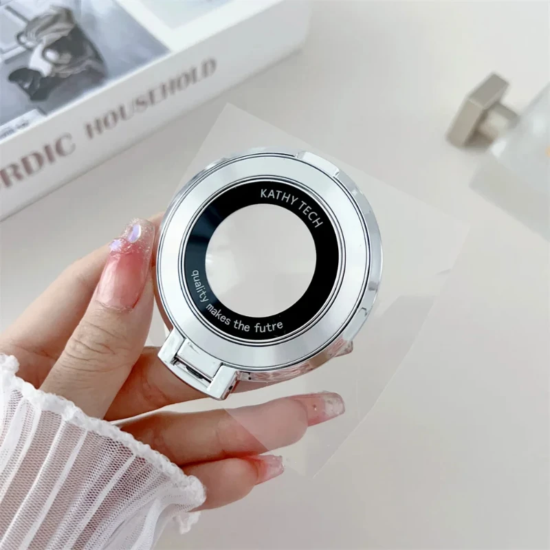 2024 New Trendy Fashion Chrome Plating Shine Magnetic Magsafing Ring Stander For IPhone 15 Pro Max 14 13 12 S24 S23 Ultra