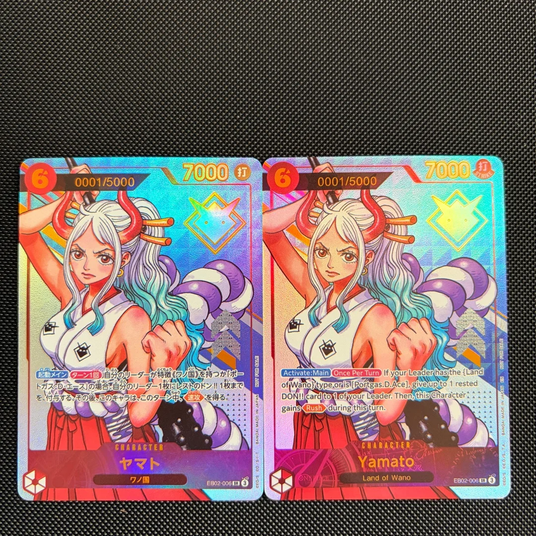 1pcs New One Piece Opcg Yamato English Japanese Leaflet Diy Folding Flash Card Animation EB02-006 Game Collection Card Toy Gift