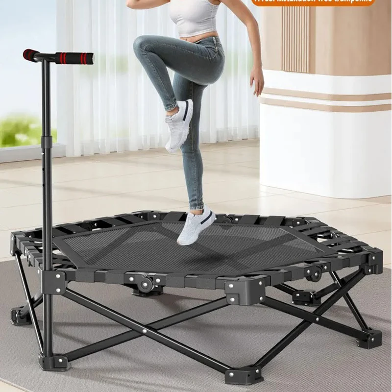 

Новый батут 2025 года с подлокотниками. Складное высокоэластичное спортивное снаряжение, подходящее для взрослых и детей.